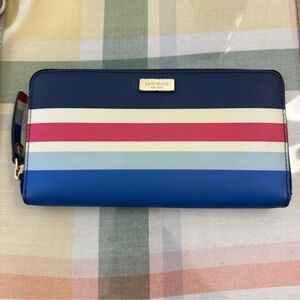 Kate Spade Laurel Way Neda Continental Striped Wallet